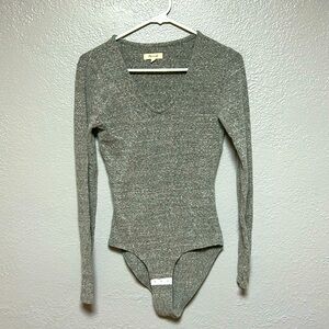 Madewell heather gray body suit